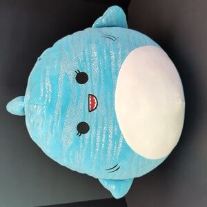 Squishmallows Lamar the Blue Whale Shark Plush Kellytoy.